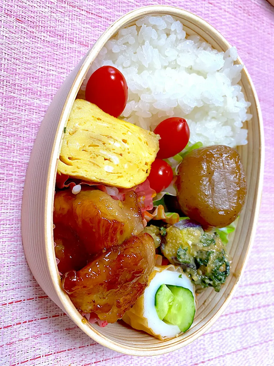 Snapdishの料理写真:照り焼きチキンわっぱ弁当|Ｍさん