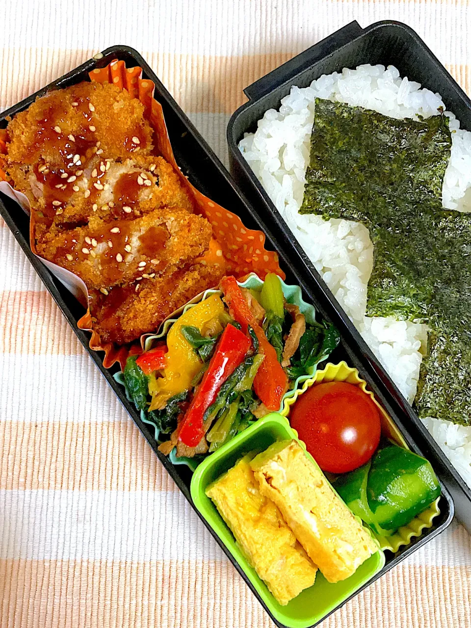 4/20☆旦那☆かつ海苔弁当|ちーさん