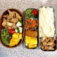 Snapdishの料理写真:今日のお弁当🍱…鶏肉＆大黒本しめじ|Kob Sathapornさん