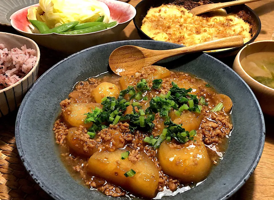 Snapdishの料理写真:大根のソボロ煮😋|けんちんさん