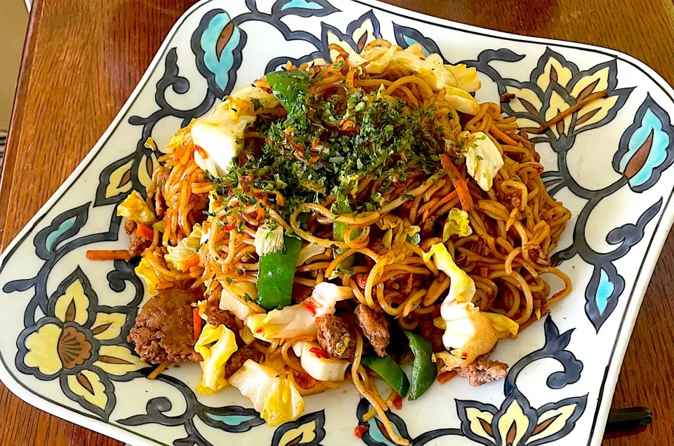 ランチ♯焼きそば♯ Fried noodles|小松菜さん