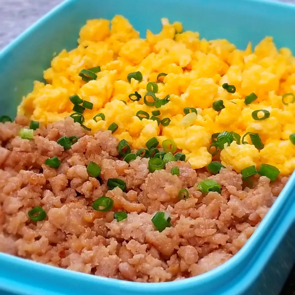 鶏そぼろ弁当🍱|ぱんだのままんさん