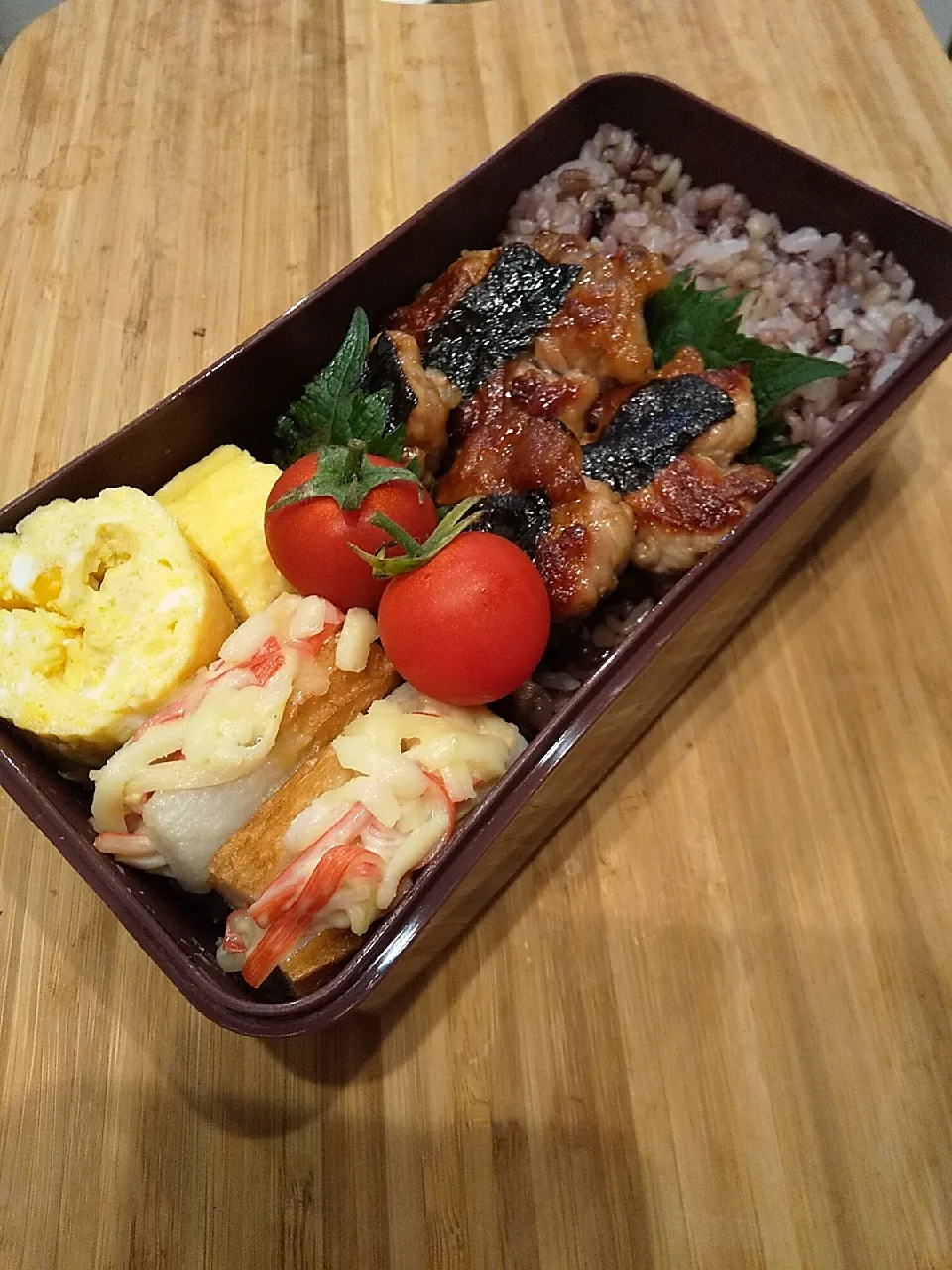 ぶたコマ海苔焼き弁当🌸|うさぎさん