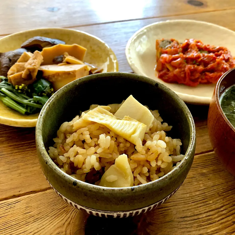 筍づくしのお昼ご飯 🍚🥢|sato*さん