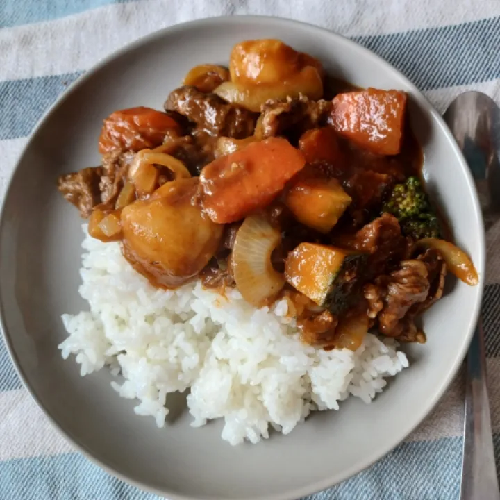 昨日のカレー追い肉などして増量|ぱいんてーるさん