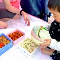 はじめての投稿　お花見ピクニック　手作りお弁当|ありみさん