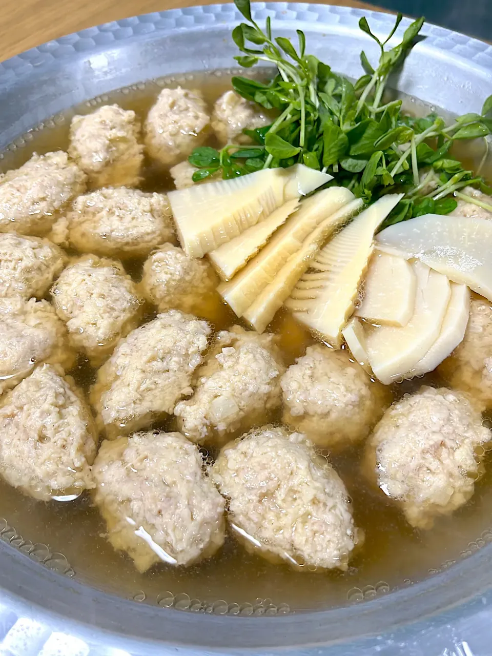 軟骨・タケノコ入り鳥団子鍋🍲😊|こうさん