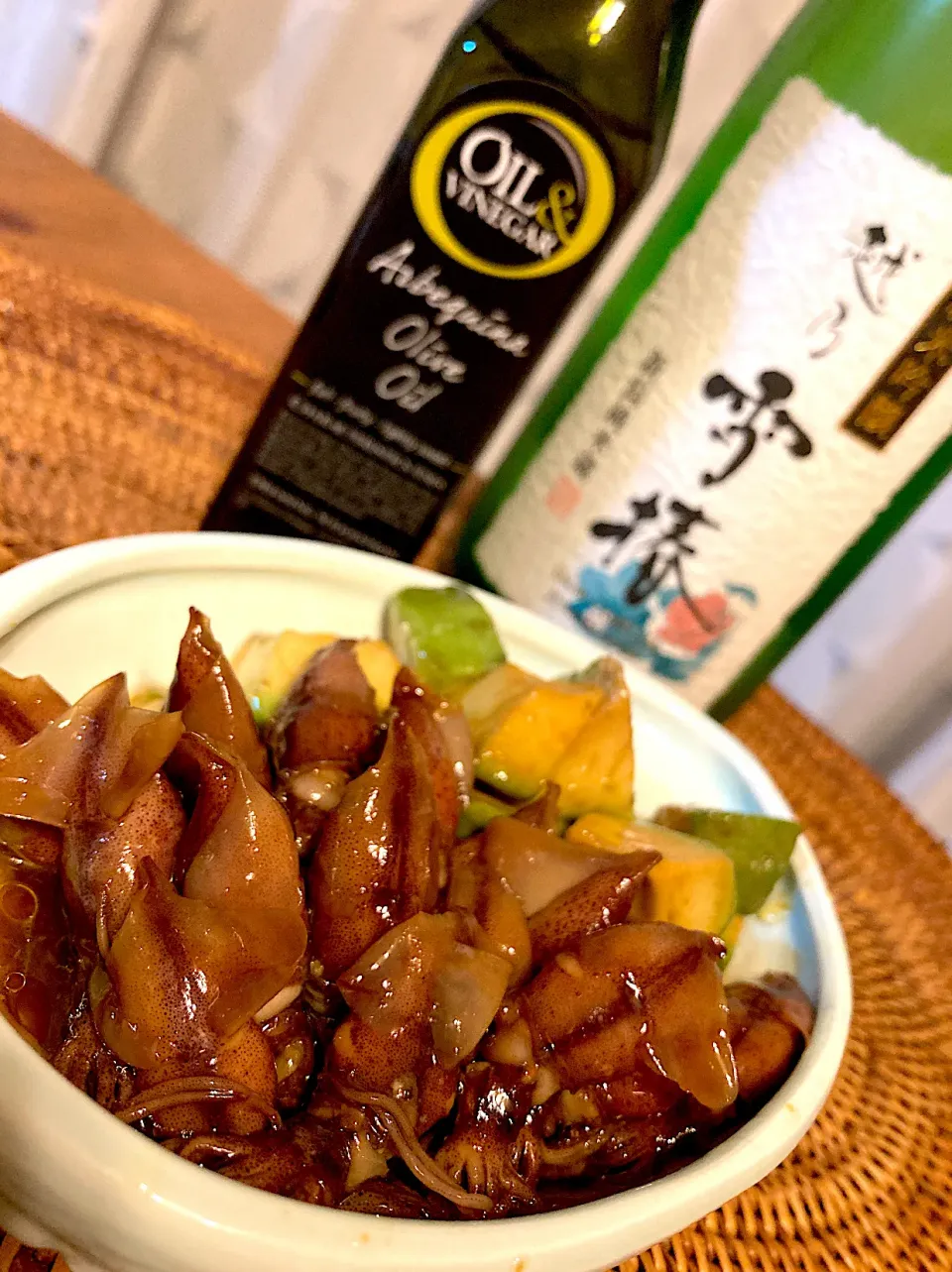 パパ氏さんの料理 ホタルイカとわらびのオリーブオイル醤油漬けをアボカド🥑で😋🍶💕✨|アイさん