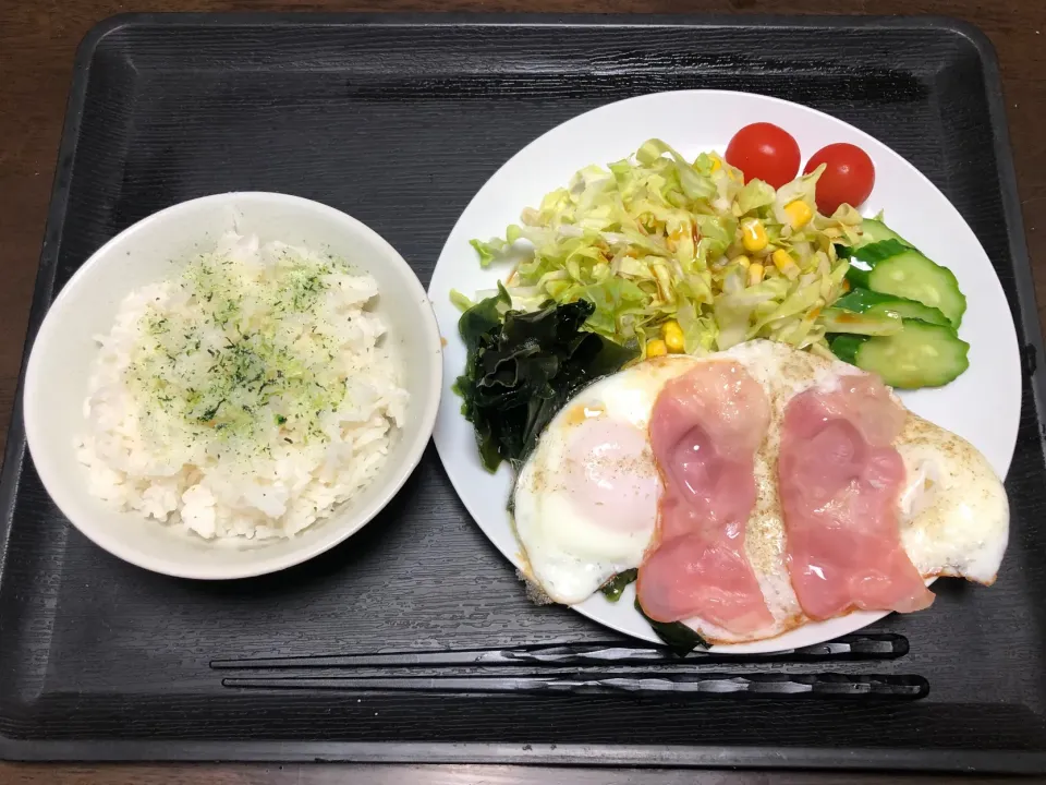 ひろしかけご飯と食べ目玉焼き|まちゃさん