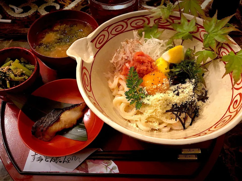 つるとんたん風 お家うどん(明太バター)|💍ごはん🍚さん