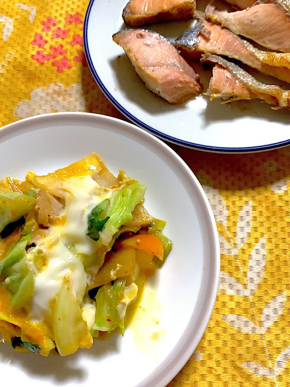 豚バラ大根炒めの卵とじ🪺　塩鮭|掛谷節子さん