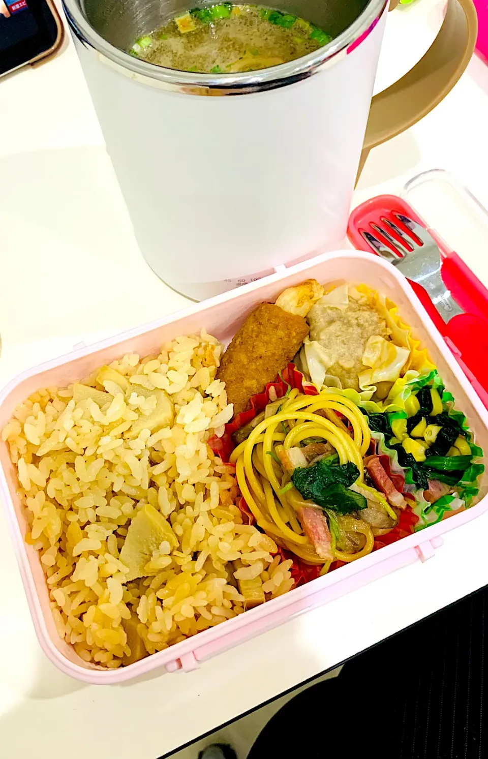 茶色弁当🍱　筍ご飯。|ちはるさん