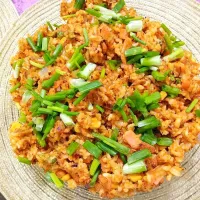 Dried chilli fried rice with egg yolk|Foodieさん