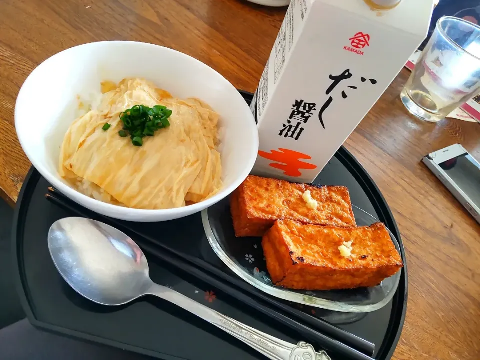 湯葉丼
あつあげの焼いたん|たつかばさん