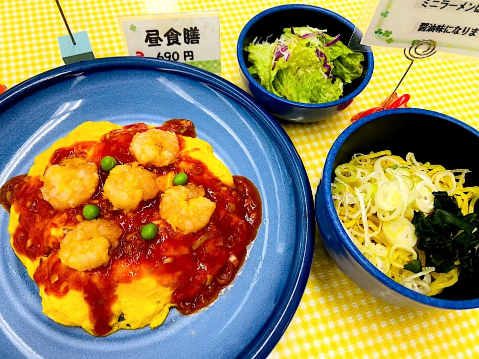 海老チリオム・ハーフ醤油ラーメンセット|nyama1さん