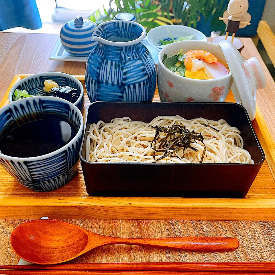 茶碗蒸しと更科ざる蕎麦膳🥢🥄😋|Sの食卓さん