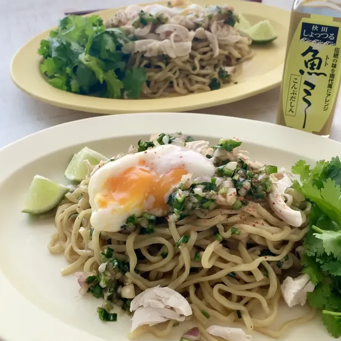 魚ミーで冷やし和え麺|スナップディッシュマーケットさん