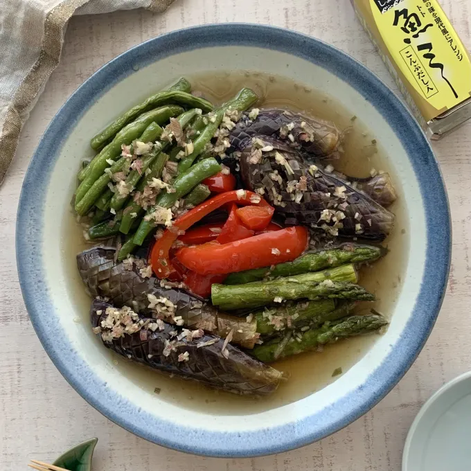 魚ミーで野菜の焼きびたし|スナップディッシュマーケットさん