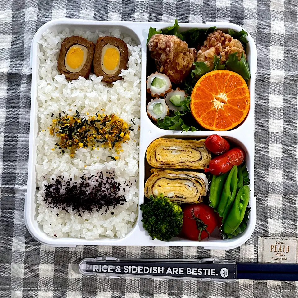 Snapdishの料理写真:中学生男子お弁当🍱|AKUBI*:ஐ(●˘͈ ᵕ˘͈)さん