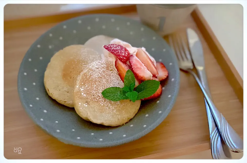 いちご酵母 de パンケーキ🥞|yucca@さん