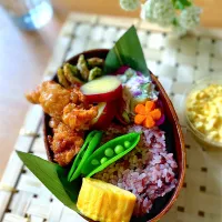 Snapdishの料理写真:鶏南蛮弁当🌸🌸🌸🌱