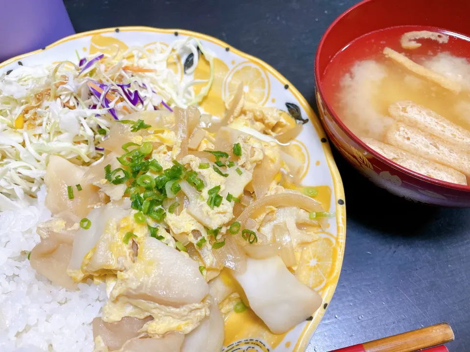 はんぺんと筍の卵とじ　筍のお味噌汁|ミホさん