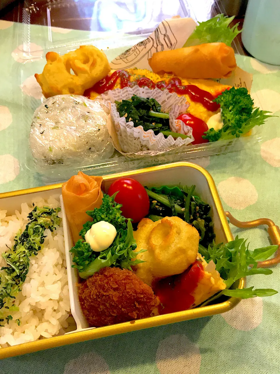 Snapdishの料理写真:2022.4.28  ＊今日のお弁当＊オムレツ＊|rinrin*mama*さん