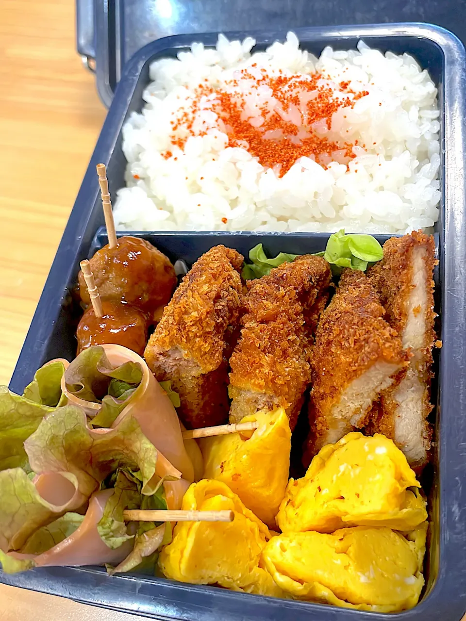 Snapdishの料理写真:2022.4.28 男子高校生のお弁当🍱|かおたまさん