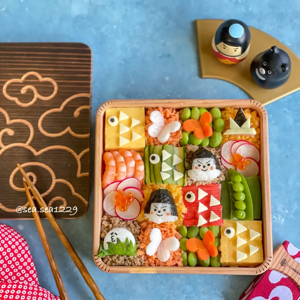 こどもの日モザイク弁当🎏|seaさん