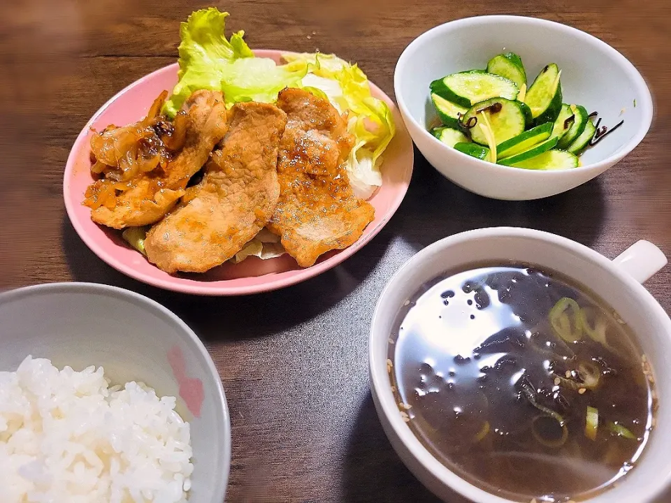 ザ★生姜焼き定食|あかねーさんさん