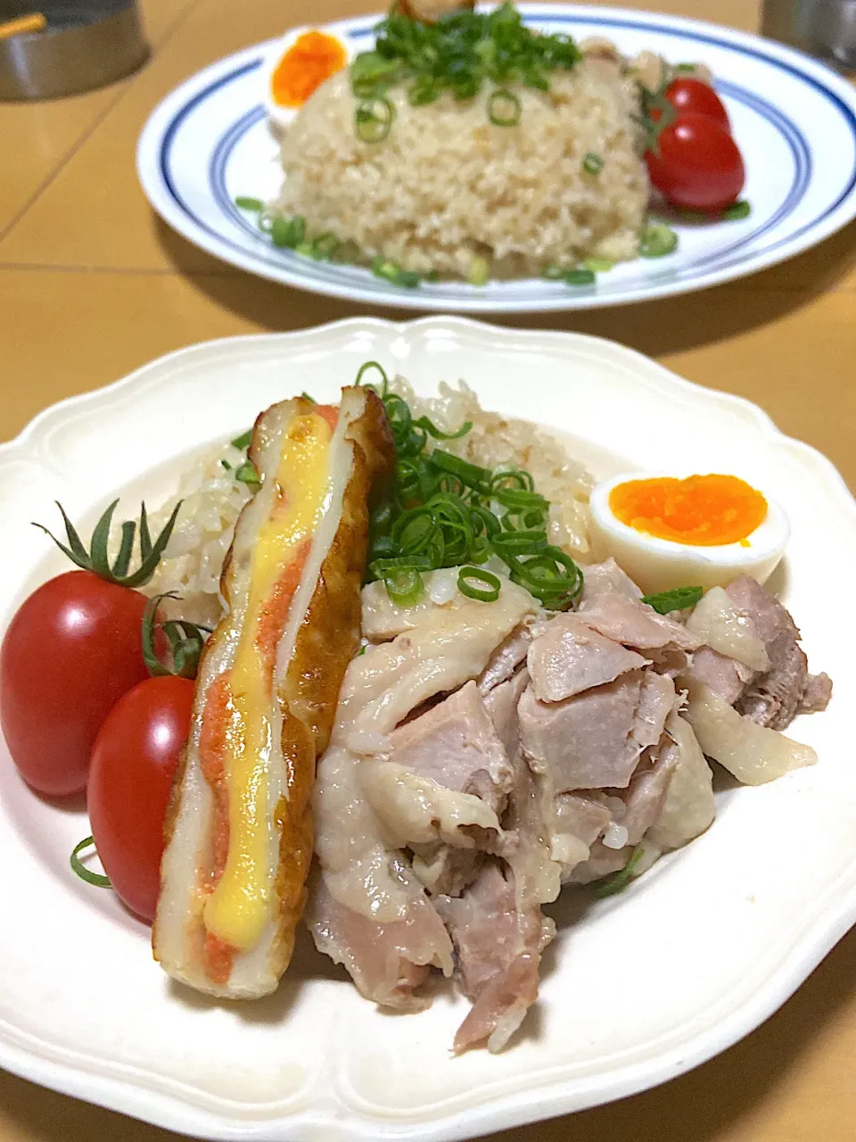 本日の晩ご飯‼️                                                           炊飯器で手抜きチキンライス😊😊😊😊|サチ😊さん