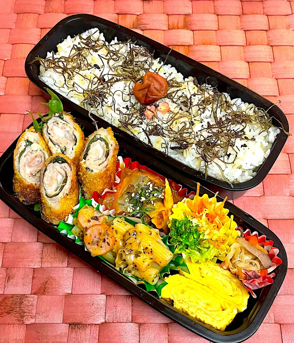 中学生息子のお弁当🍱 豚チーズロールカツ弁当🍱|Snow10さん