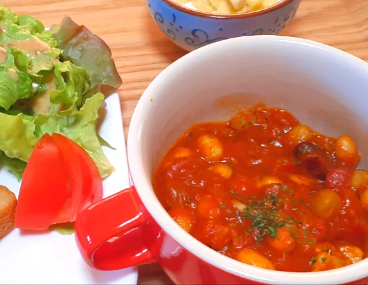 チリコンカンで朝食☀️🍴|びせんさん