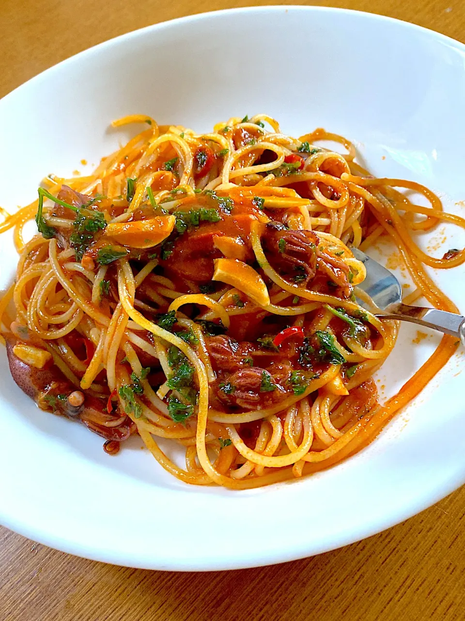 ホタルイカのトマトソースパスタ|Ａｙａさん