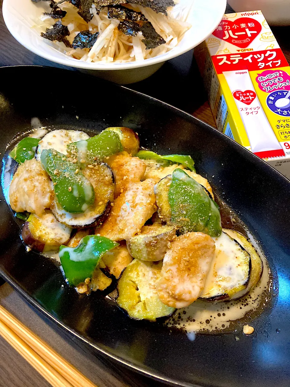 鶏と茄子の甘酢炒め|mikaさん