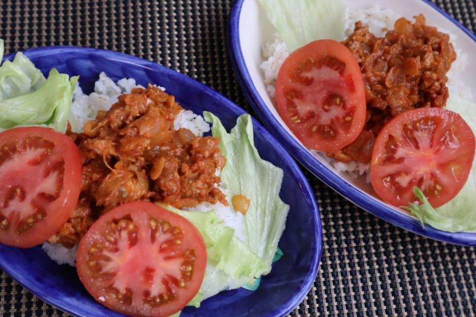 大豆ミートでタコライス