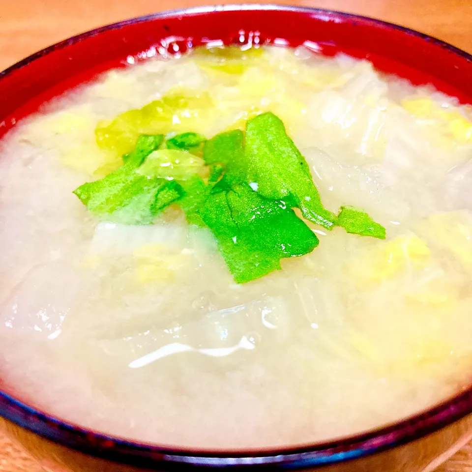 具沢山味噌汁🍀春菊入りで香り良い😊|まいりさん