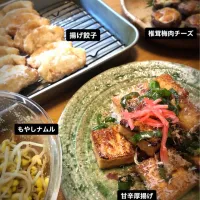 Snapdishの料理写真:厚揚げ　その他　晩御飯|のんぷさん