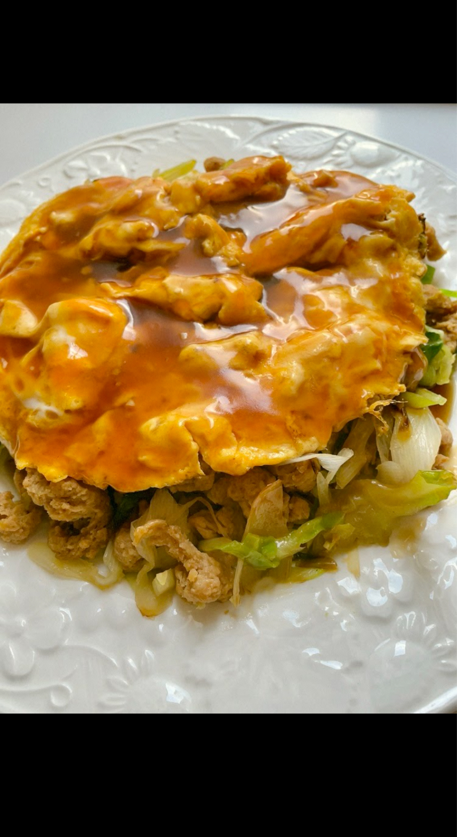 大豆ミートを使った卵あんかけ