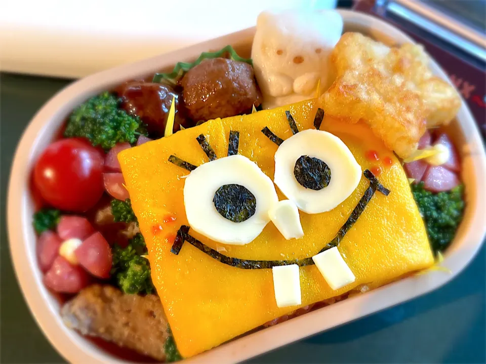 Snapdishの料理写真:スポンジボブ弁当♡|ぁかねまンさん