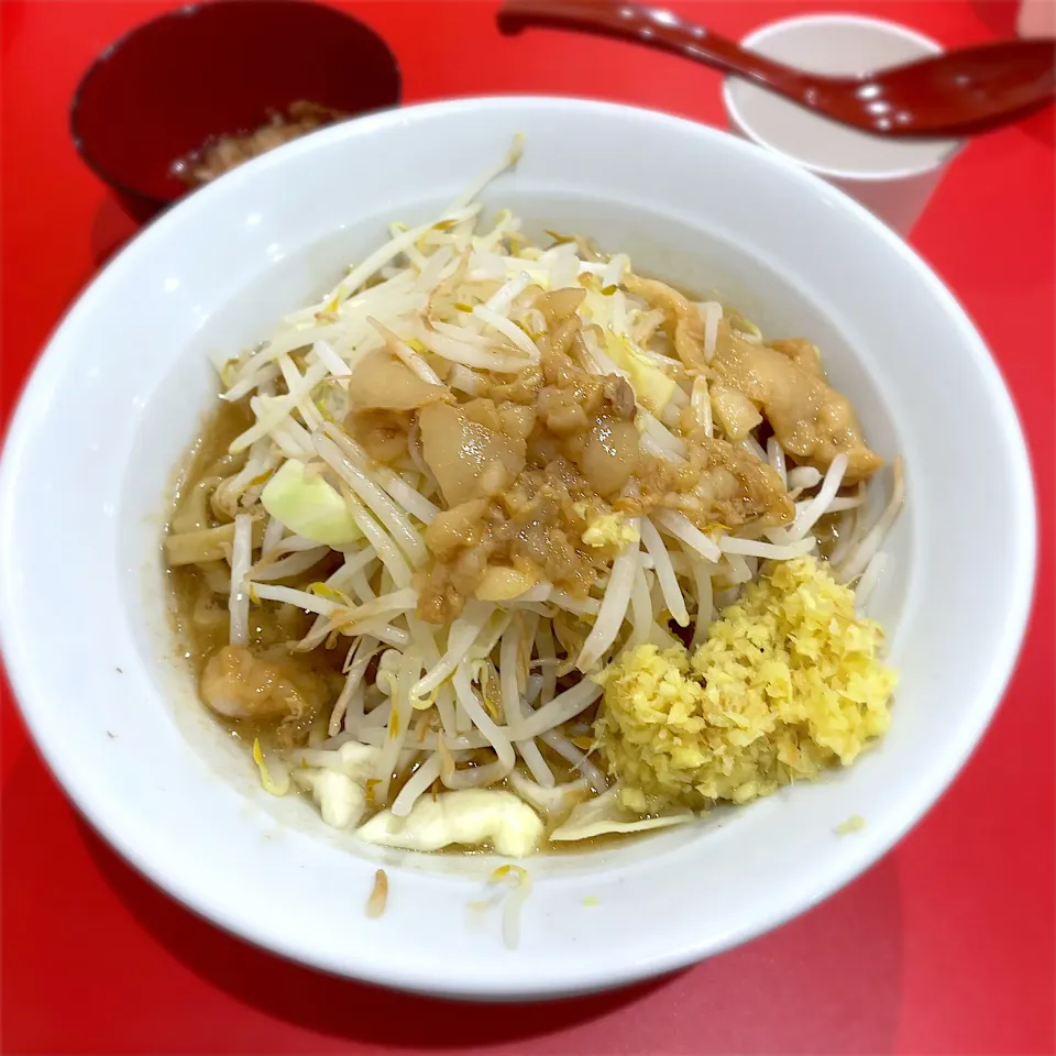 Snapdishの料理写真:ラーメン(250gショウガ中)＋節玉@ラーメン ノックアウト|morimi32さん