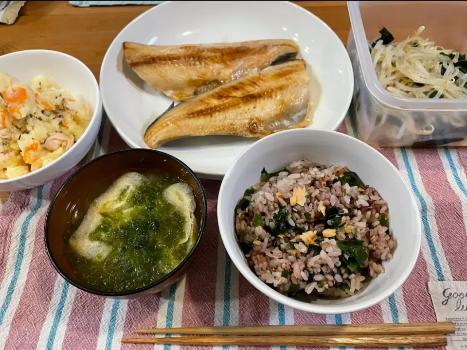 【晩御飯】ポテサラには塩昆布を|もふもふきなこさん