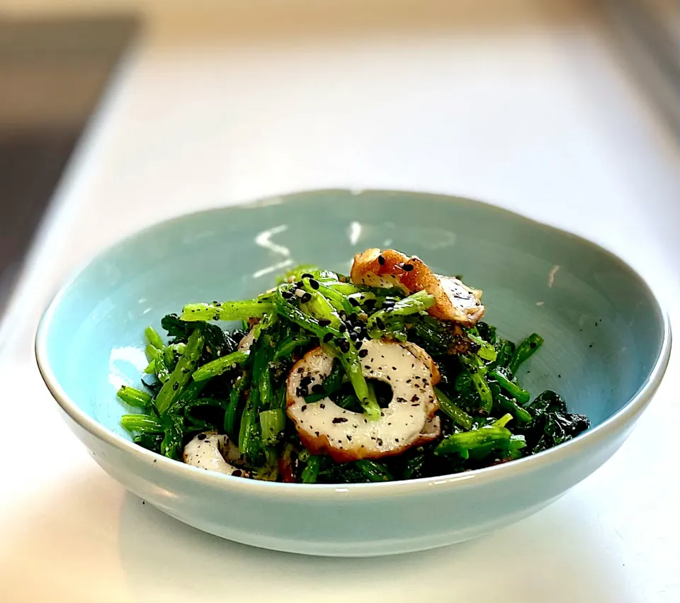 ほうれん草とちくわの和え物|かっちゃん杉さん