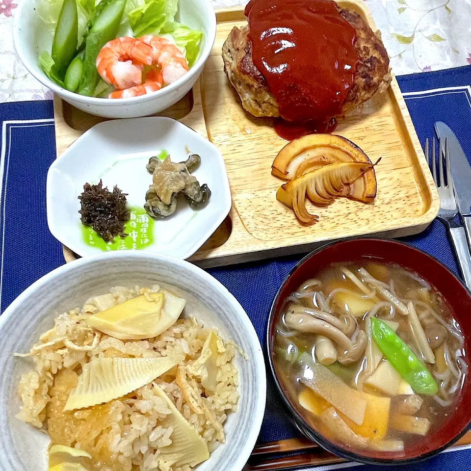 筍尽くしで晩御飯|つるひめさん