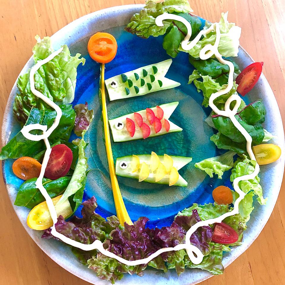 簡単可愛い鯉のぼりサラダ🎏🥗
