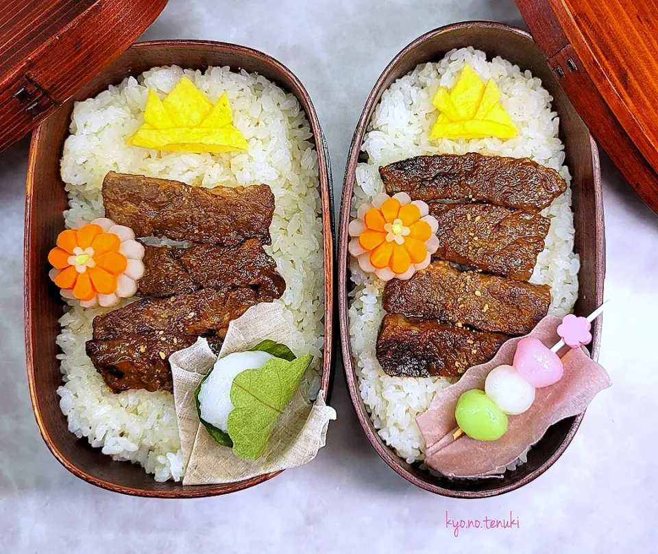 Snapdishの料理写真:親子弁当|❁tenuki❁さん