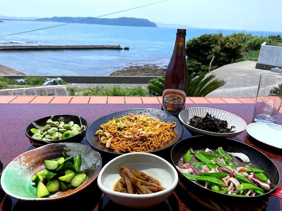 Snapdishの料理写真:2022.5.5 デッキランチ🍻🍻🍻|ゆみずさん