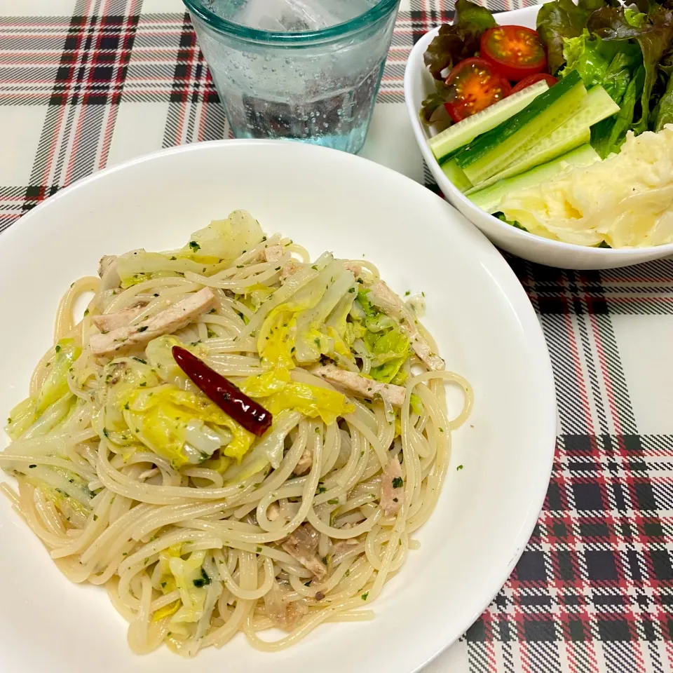 春キャベツとアンチョビのスパゲティ|まみっこさん