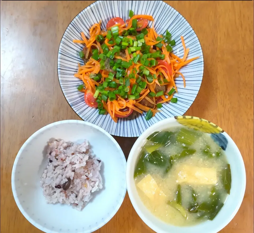 2022 0505　さんまのトマト南蛮　青梗菜と油揚げ、わかめのお味噌汁|いもこ。さん