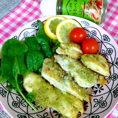 「おうちパスタ バジル」を使ってみたSnapdishの料理・レシピ写真:カレイの香草パン粉焼き